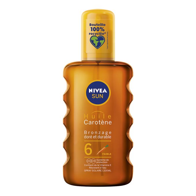 NIVEA SUN Carotène- Huile Protectrice en spray Bronzage Intense - SPF 6 - 200ml