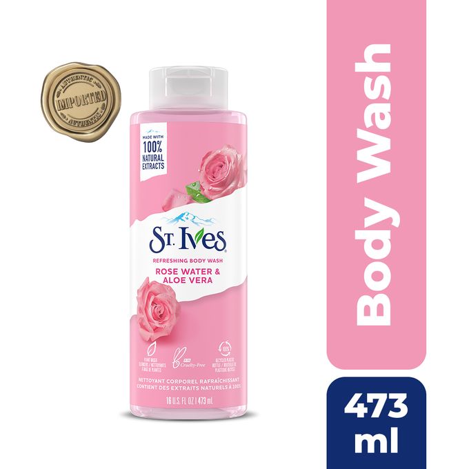 St Ives Gel douche rafraîchissant à l'eau de rose et à l'aloe vera