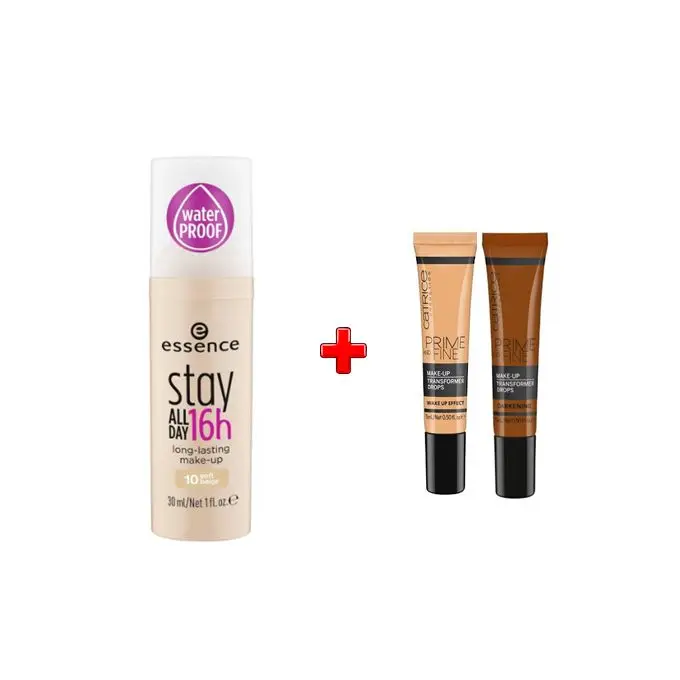 Catrice PACK TEINT : GOUTTES FONCÉES + GOUTTES ECLAIRCISSANTES + STAY ALL DAY ESSENCE 10