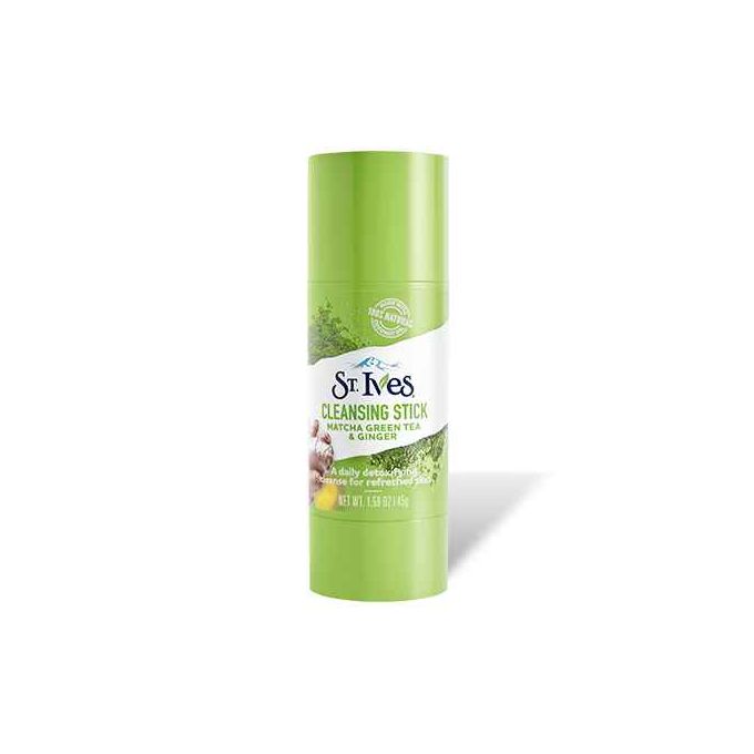 St Ives Stick nettoyant visage au thé vert matcha et au gingembre, 45 g
