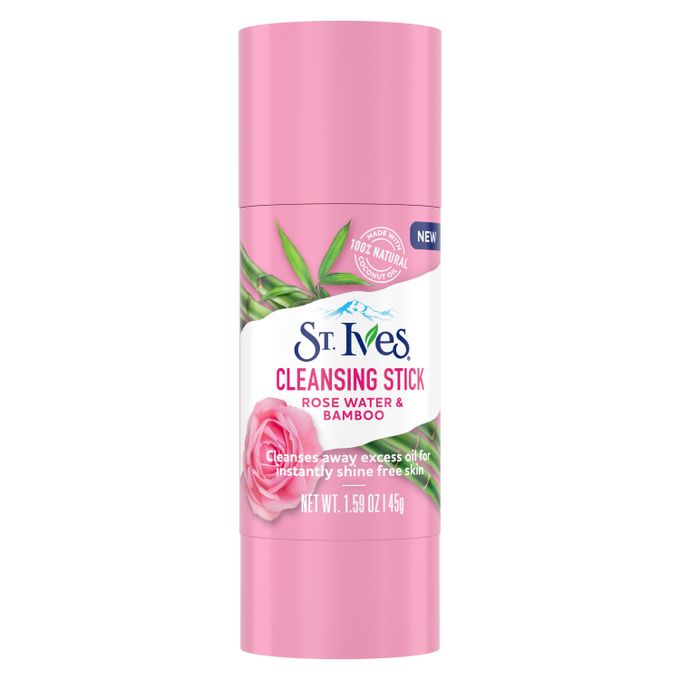 St Ives Stick nettoyant visage à l'eau de rose et au bambou, 45 g