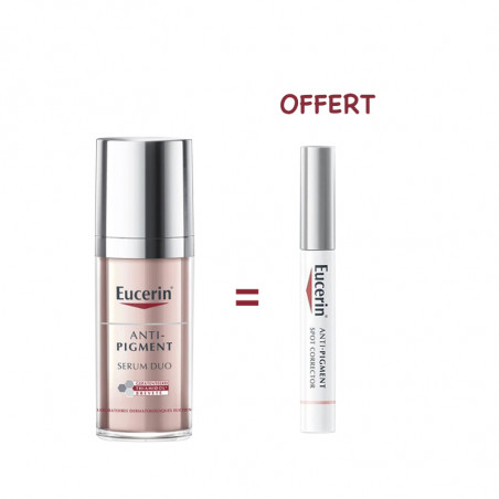 EUCERIN ANTI PIGMENT SÉRUM DUO 30ML + ANTI PIGMENT SPOT CORRECTEUR D'IMPERFECTIONS 5ML OFFERT
