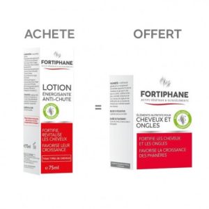 FORTIPHANE LOTION ANTI-CHUTE 75ML + FORTIPHANE 30 GÉLULES CHEVEUX FRAGILES & ONGLES CASSANTS OFFERT